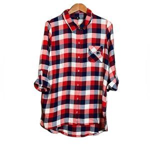 Patriots sleepwear button sleep shirt